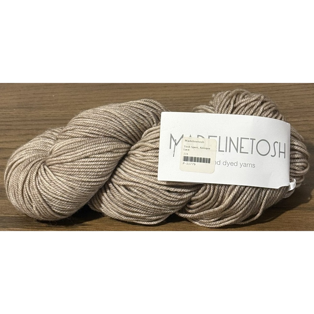 Madelinetosh Tosh Sport Antique Lace 228 Merino Wool Hand Dyed Yarn 270 Yds